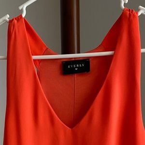 EVERLY - Boutique Sleeveless Coral Blouse